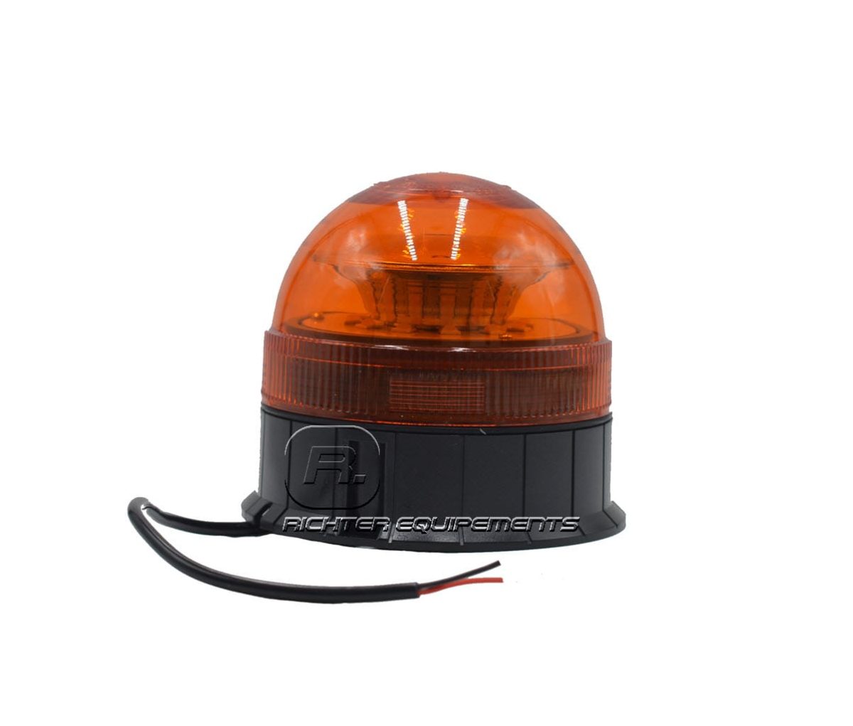 Gyrophare à LED Orange Fixe 12/24V