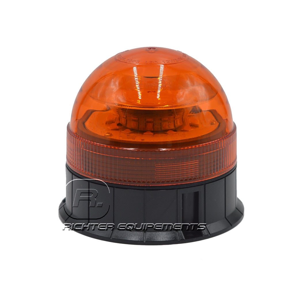 Gyrophare LED orange 24v vue frontale