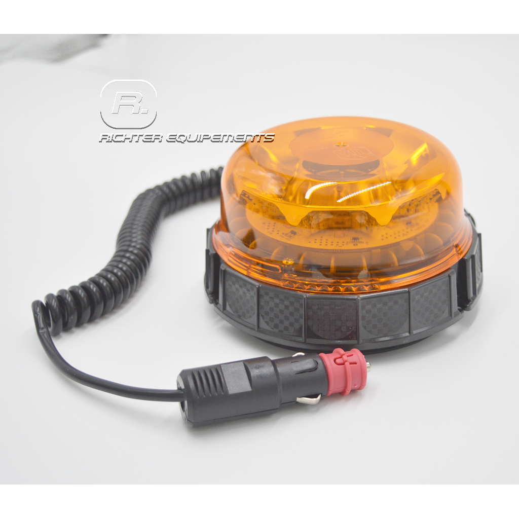 Mini gyrophare led rotatif avec cable d'alimentation allume ciagre