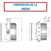 Dimensions de la sirène de police