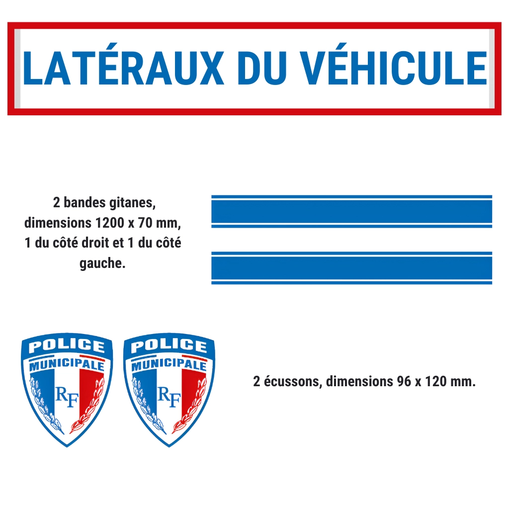 Sérigraphie latéraux pour moto carénée de la police municipale